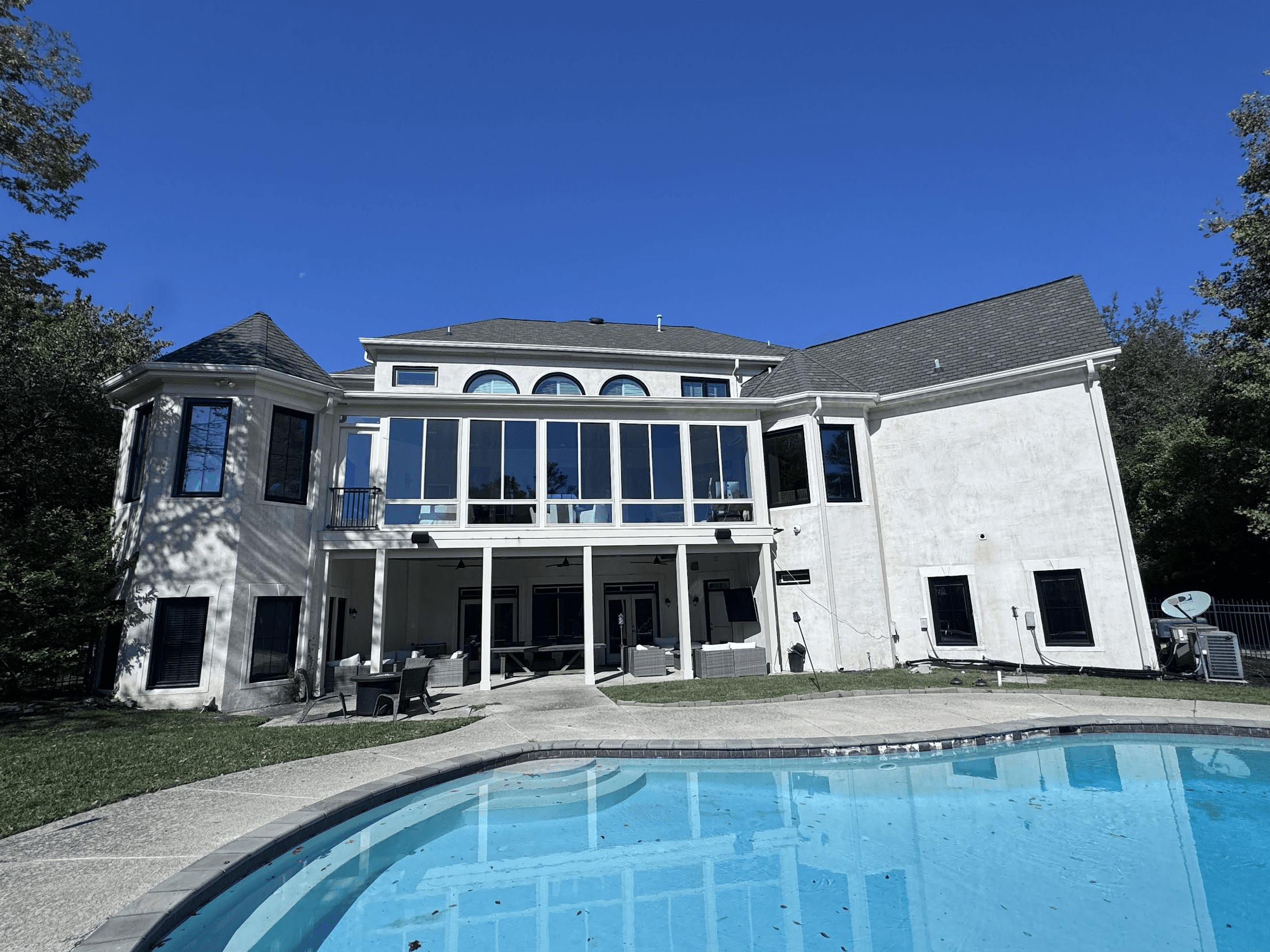 Large Stucco Estate Roof Replacement - Brentwood, TN