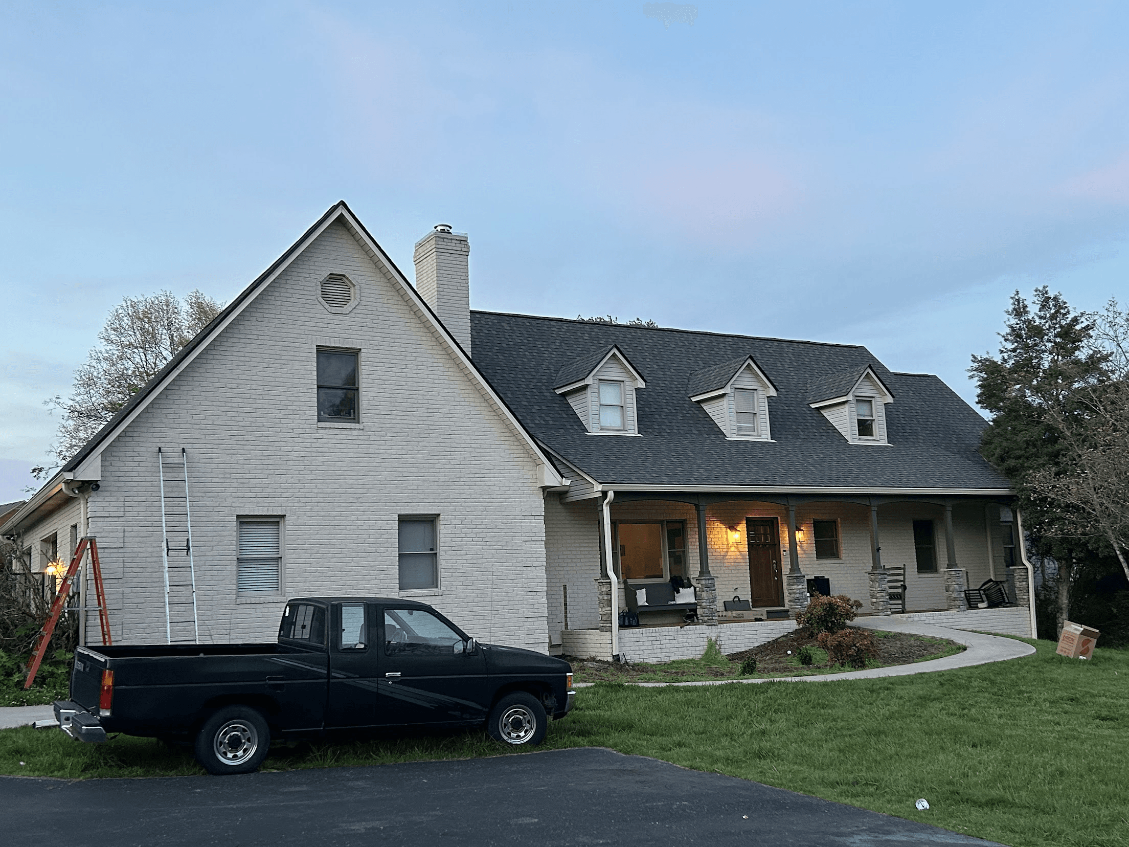 Painted Brick Farmhouse Roof - Nashville, TN